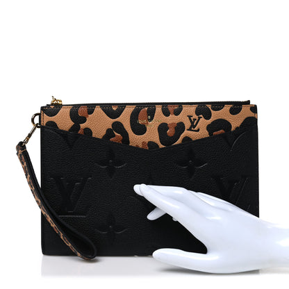 Louis Vuitton Empreinte Monogram Giant Wild at Heart Pochette Melanie MM Black 2 of 7