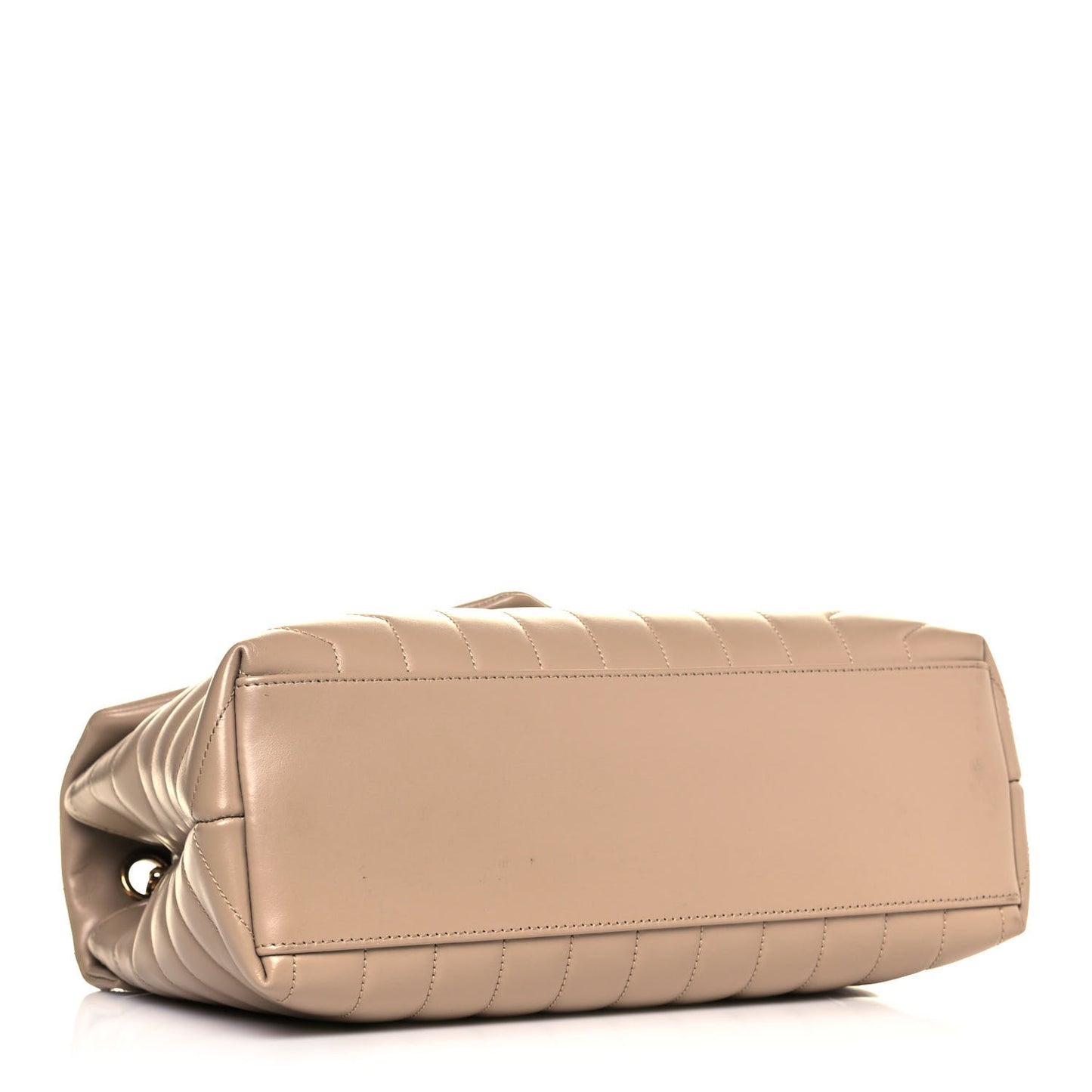 Calfskin Y Quilted Monogram Medium Loulou Chain Satchel Dark Beige