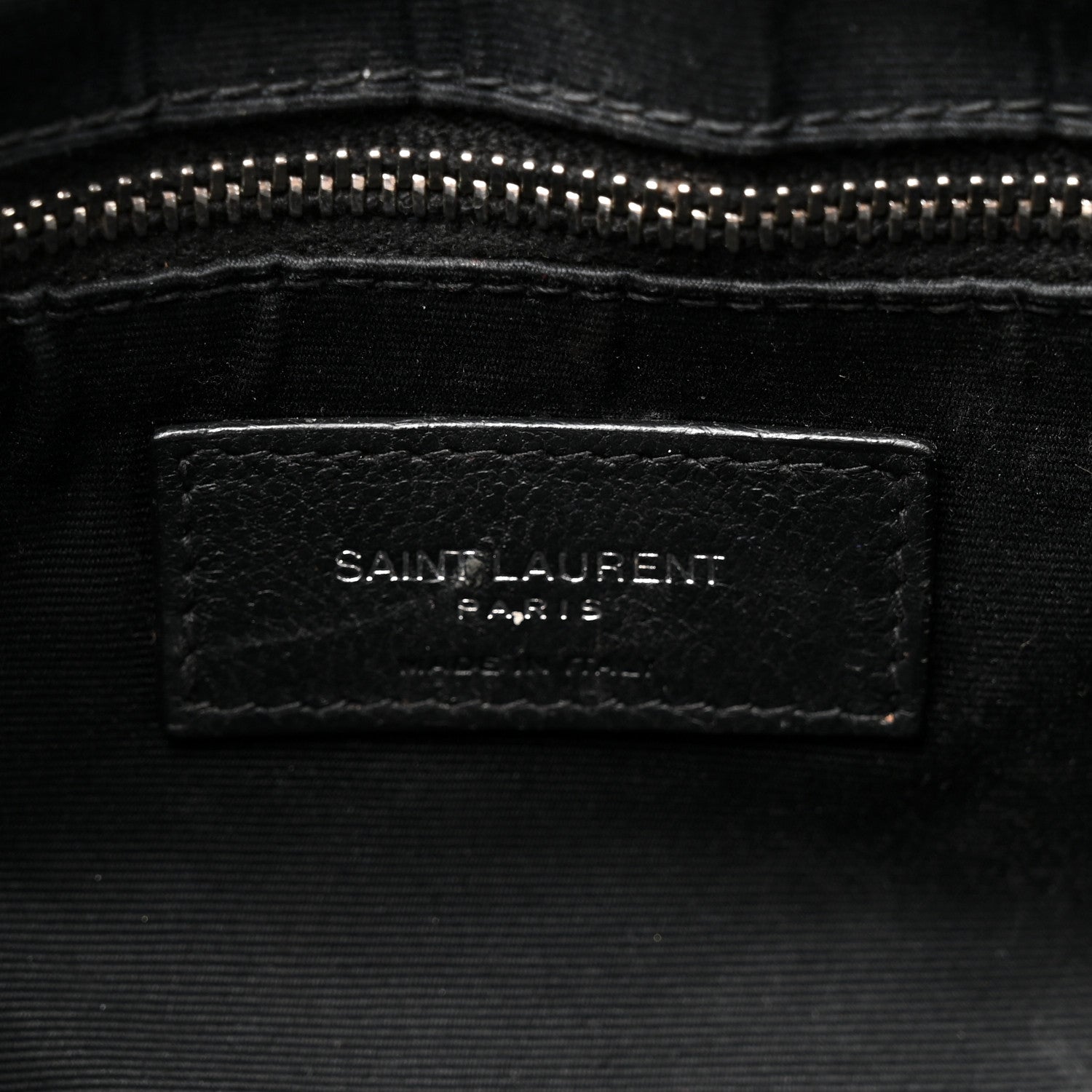 Saint Laurent Grain de Poudre Calfskin Y Quilted Monogram Medium Loulou Chain Satchel Black 7 of 16