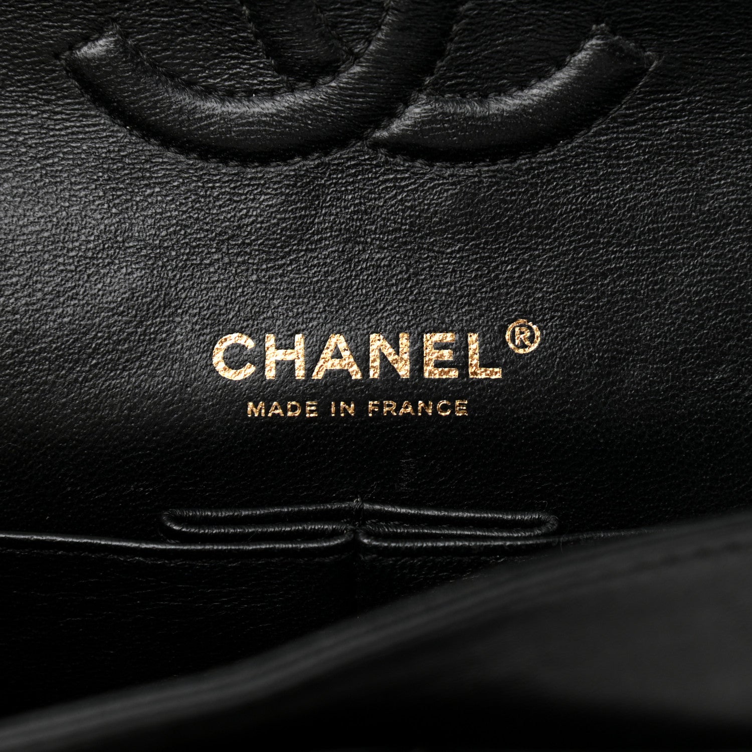 Chanel Lambskin Chevron Quilted Medium Double Flap Black 6 of 11