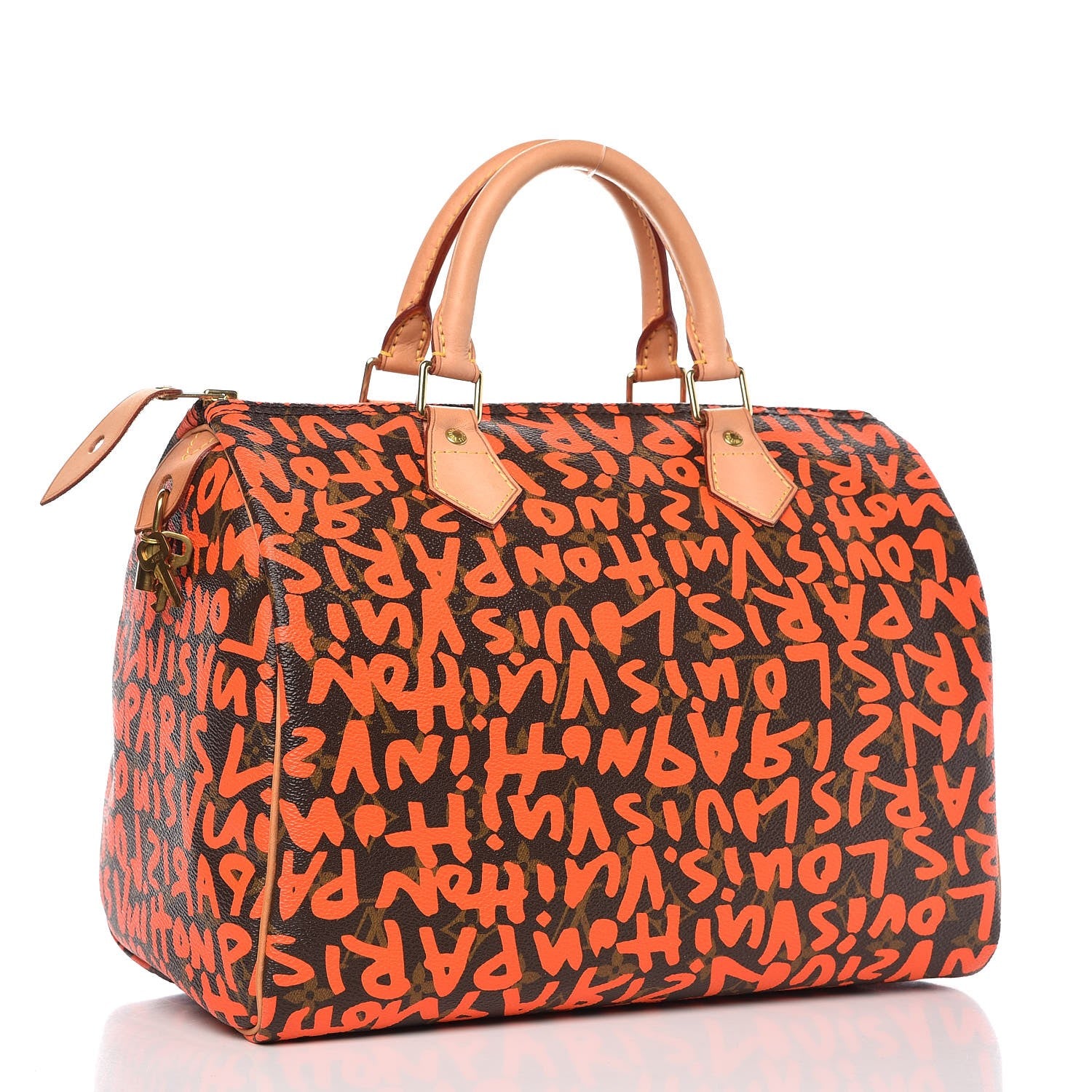 Louis Vuitton Monogram Graffiti Speedy 30 Orange 3 of 9