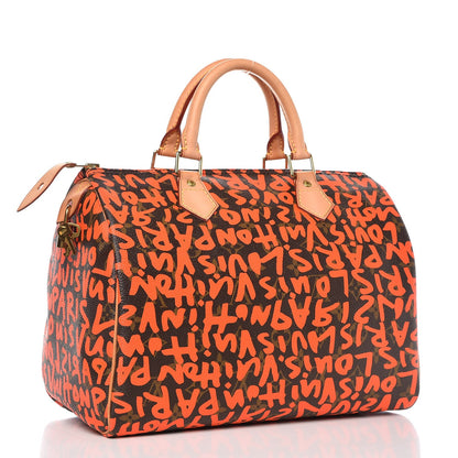 Louis Vuitton Monogram Graffiti Speedy 30 Orange 3 of 9
