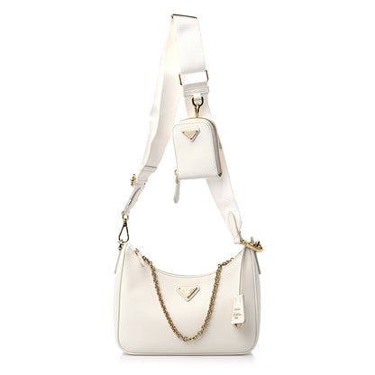 Prada Saffiano Re-Edition 2005 Shoulder Bag White 1 of 8