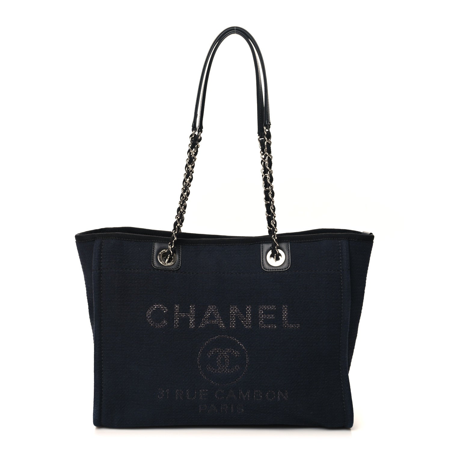 Chanel Mixed Fibers Small Deauville Tote Black 1 of 12