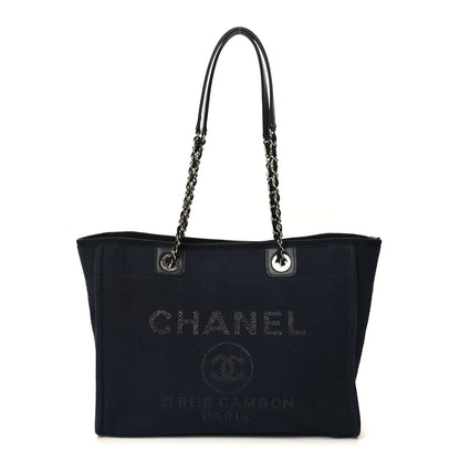 Chanel Mixed Fibers Small Deauville Tote Black 1 of 12