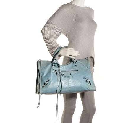 Balenciaga Chevre Classic Hardware Work Sky Blue 2 of 13