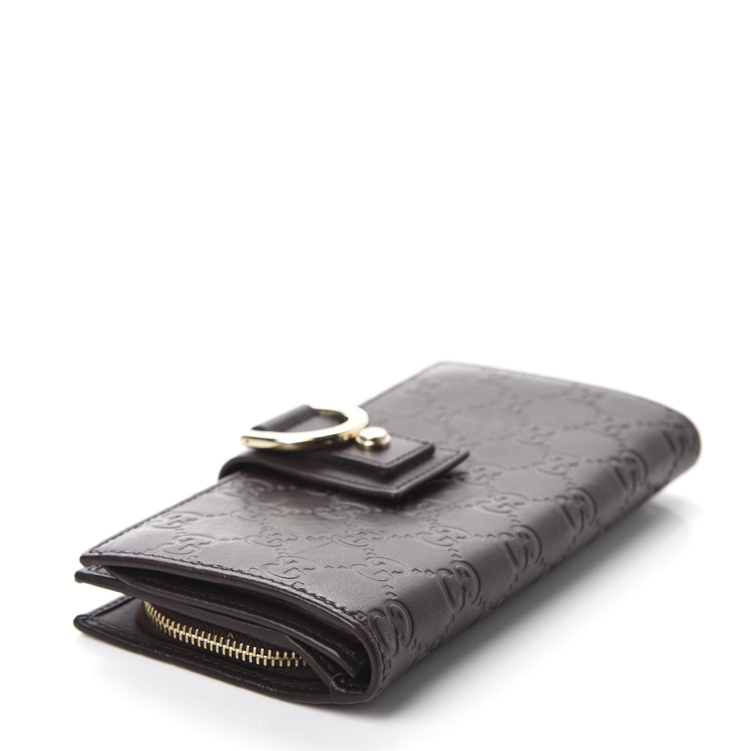 Gucci Guccissima Abbey Continental Wallet Chocolate 4 of 9