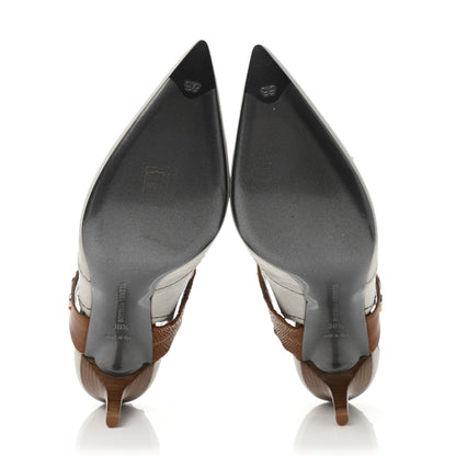 Bottega Veneta Suede Jeweled Runway Mary Jane Pumps 38.5 Mist Camello 5 of 7