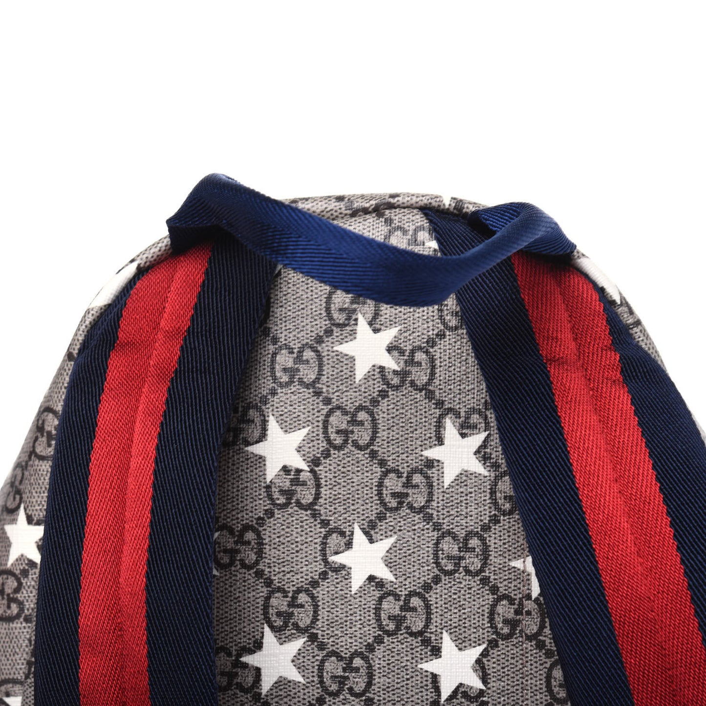 GG Supreme Monogram Stars Childrens Backpack Beige Ebony Yellow Royal