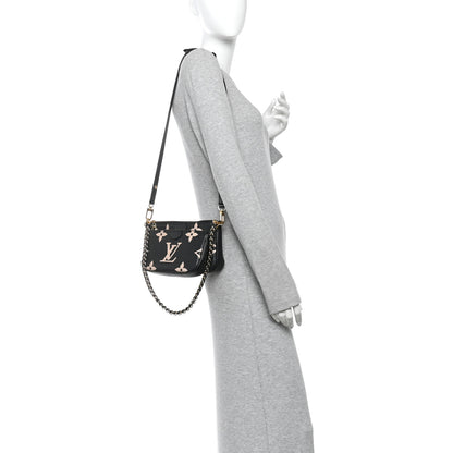 Louis Vuitton Empreinte Monogram Giant Multi Pochette Accessories Black Beige 2 of 10