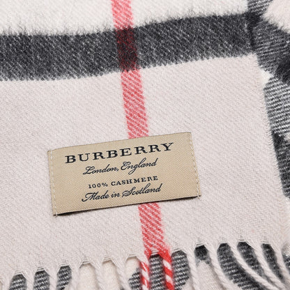 Burberry Cashmere Giant Check Fringe Scarf Stone 4 of 6