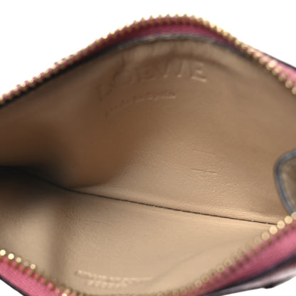 Loewe Soft Grained Calfskin Coin Card Holder Plumrose Ebony 5 of 8