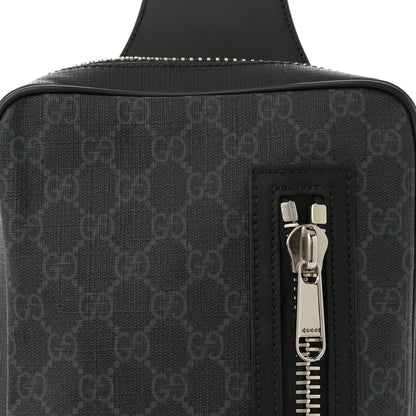Gucci GG Supreme Monogram Web Belt Bag Black Grey 8 of 13