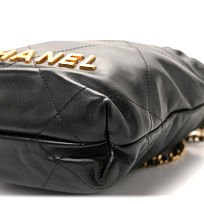 Chanel Shiny Calfskin Quilted Mini Chanel 22 Black 10 of 10