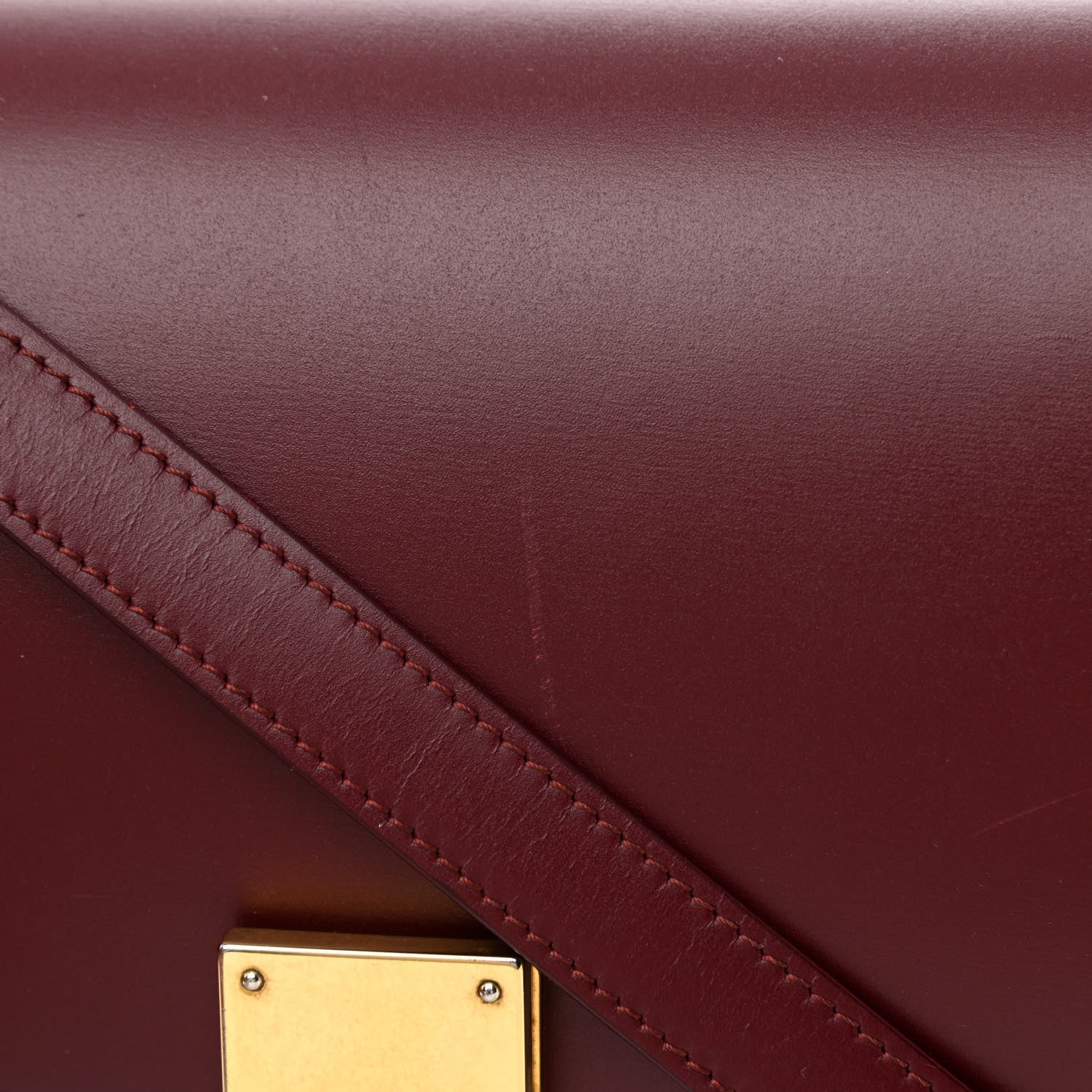 Celine Box Calfskin Medium Classic Box Flap Bag Burgundy 11 of 15