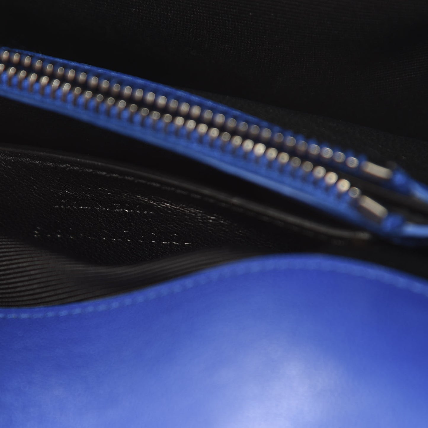 Sheepskin Matelasse Chevron Monogram Medium College Bag Outremer