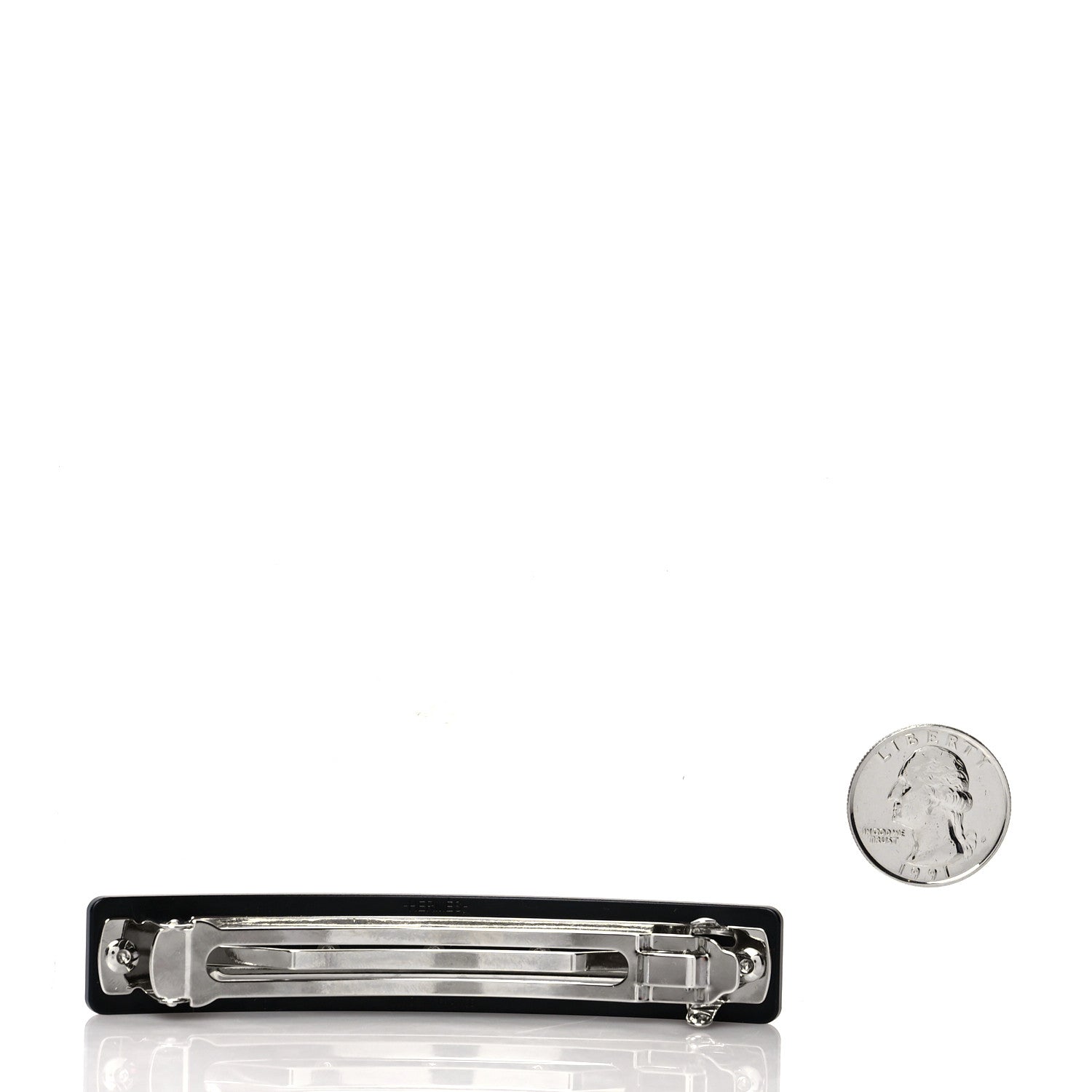 Hermes Aluminium Caprice Hair Clip Black 2 of 3