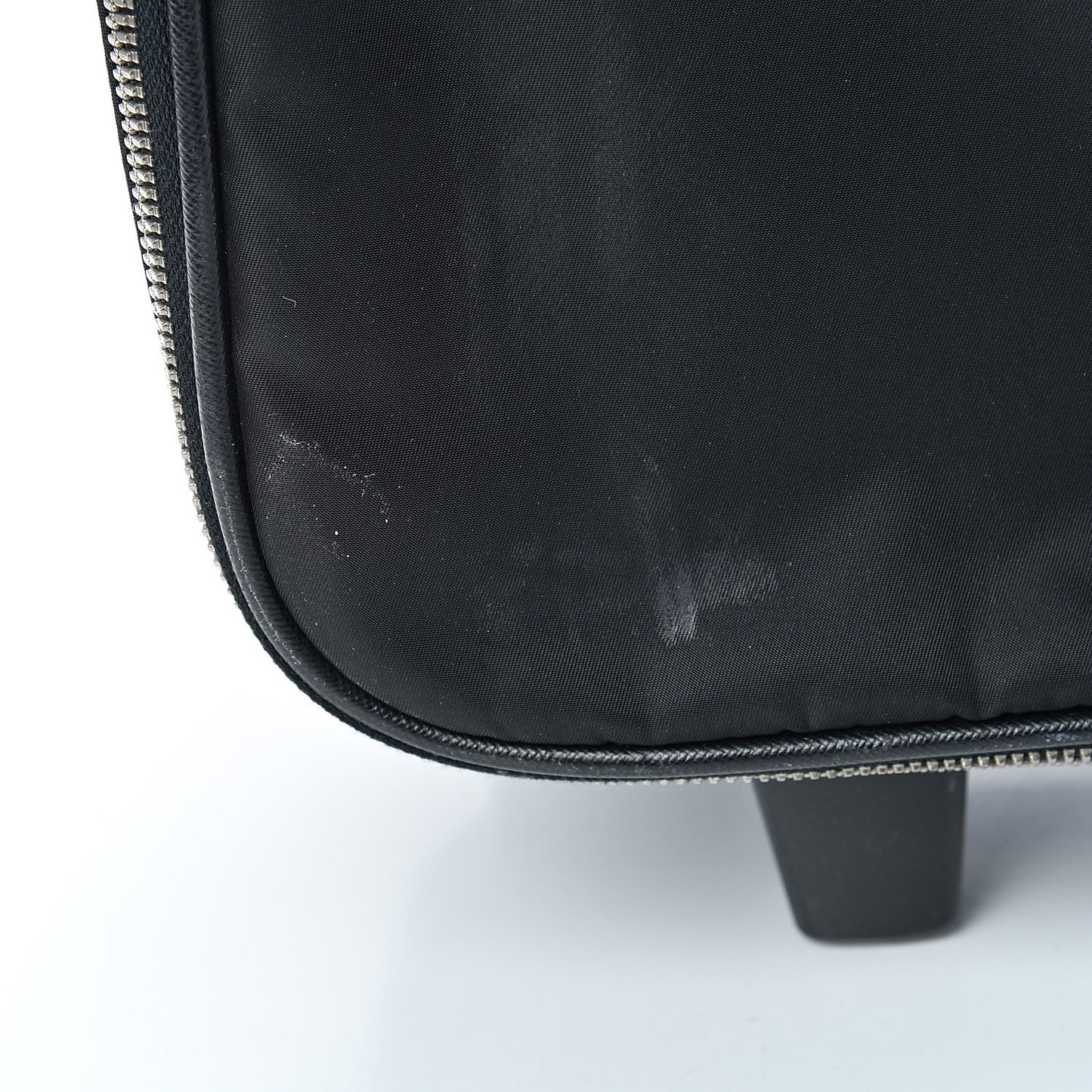 Tessuto Nylon Saffiano Trolley Luggage Black