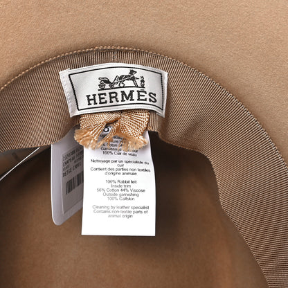 Hermes Rabbit Felt Hampton Hat 57 Beige Camel 8 of 9