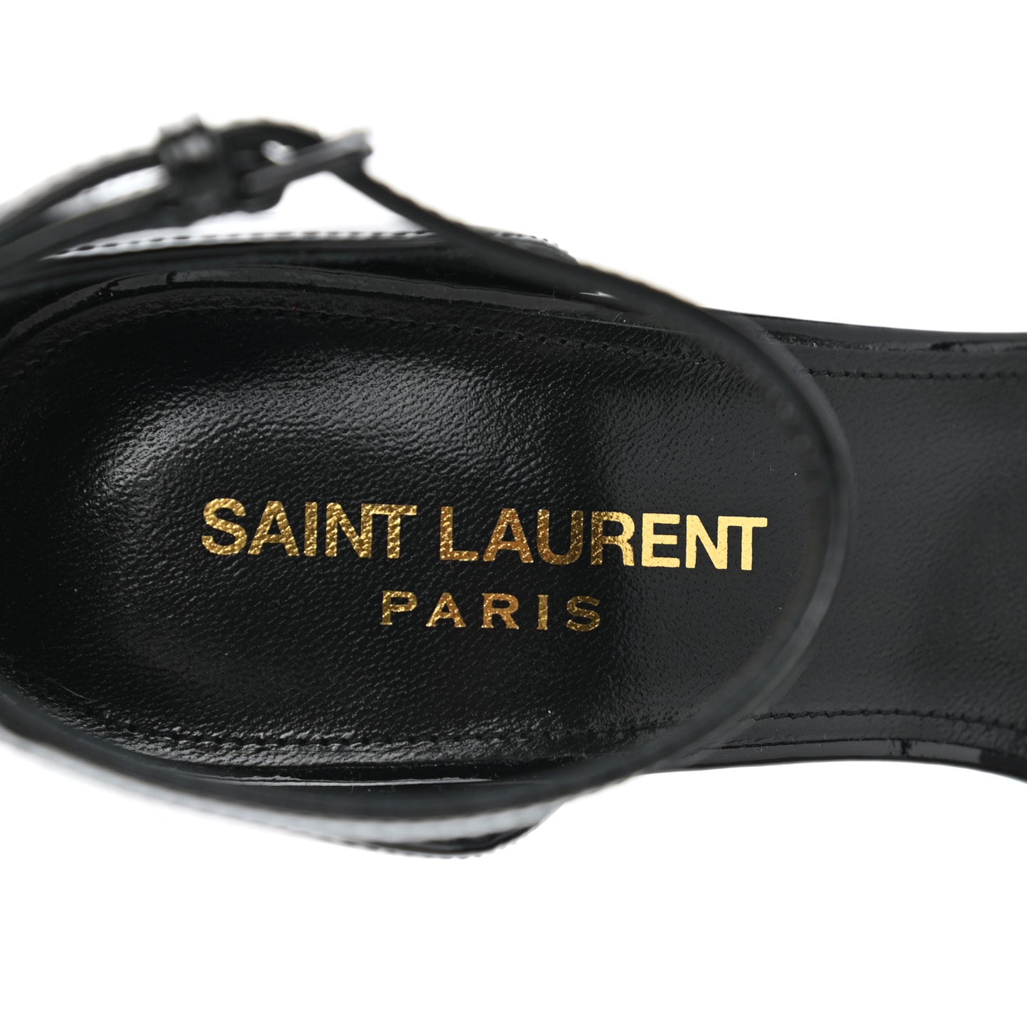 Patent Calfskin Opyum 110 Sandals 36.5 Black
