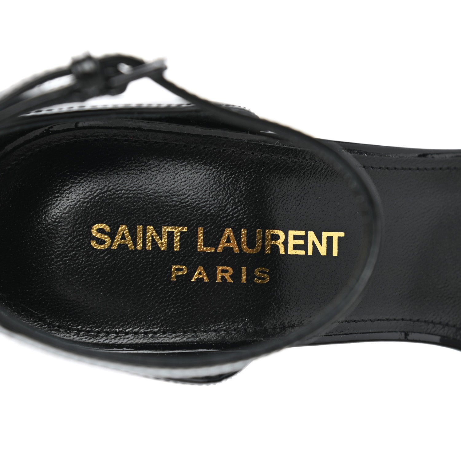 Saint Laurent Patent Calfskin Opyum 110 Sandals 36.5 Black 6 of 8