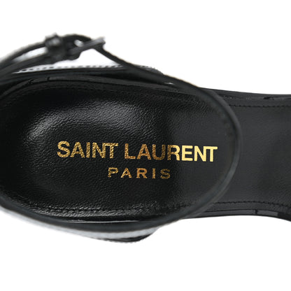 Saint Laurent Patent Calfskin Opyum 110 Sandals 36.5 Black 6 of 8