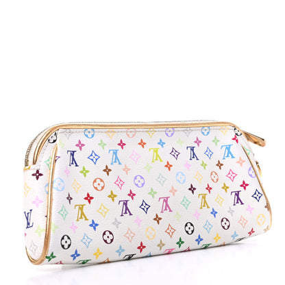 Louis Vuitton Monogram Multicolor Kate Clutch White 3 of 9