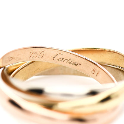 Cartier 18K Pink Yellow White Gold Small Trinity Ring 51 5.75 4 of 4