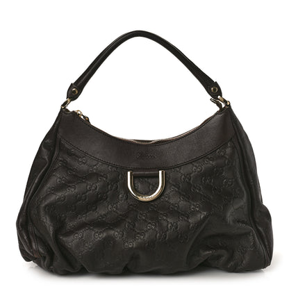 Gucci Monogram Large D Gold Hobo Dark Brown 1 of 10