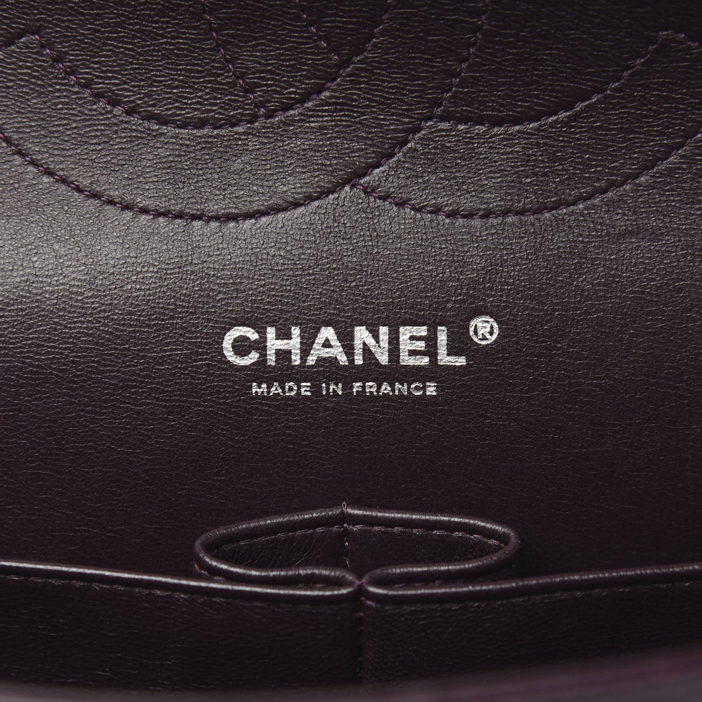 Lambskin Quilted Jumbo Double Flap Purple