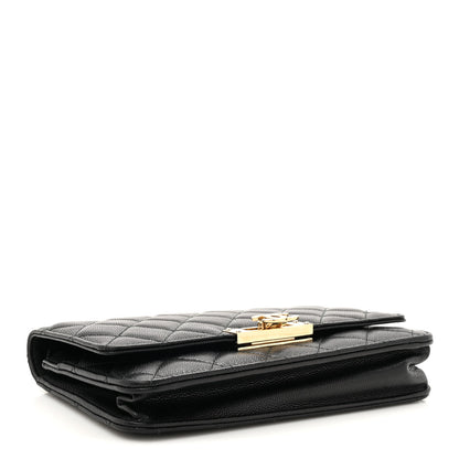 Chanel Caviar Quilted Golden Class Wallet On Chain WOC Black 4 of 12