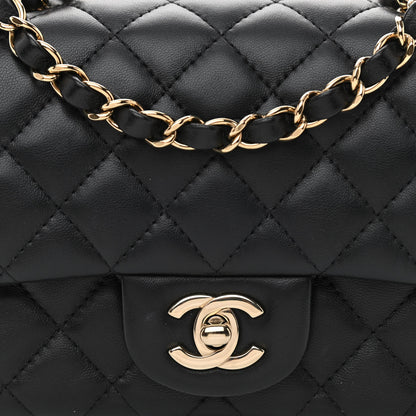Chanel Lambskin Quilted Mini Square Flap Black 8 of 10