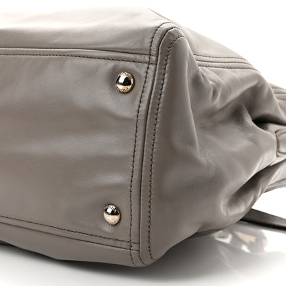 Prada Soft Calf Double Zip Shoulder Bag Argilla 8 of 8