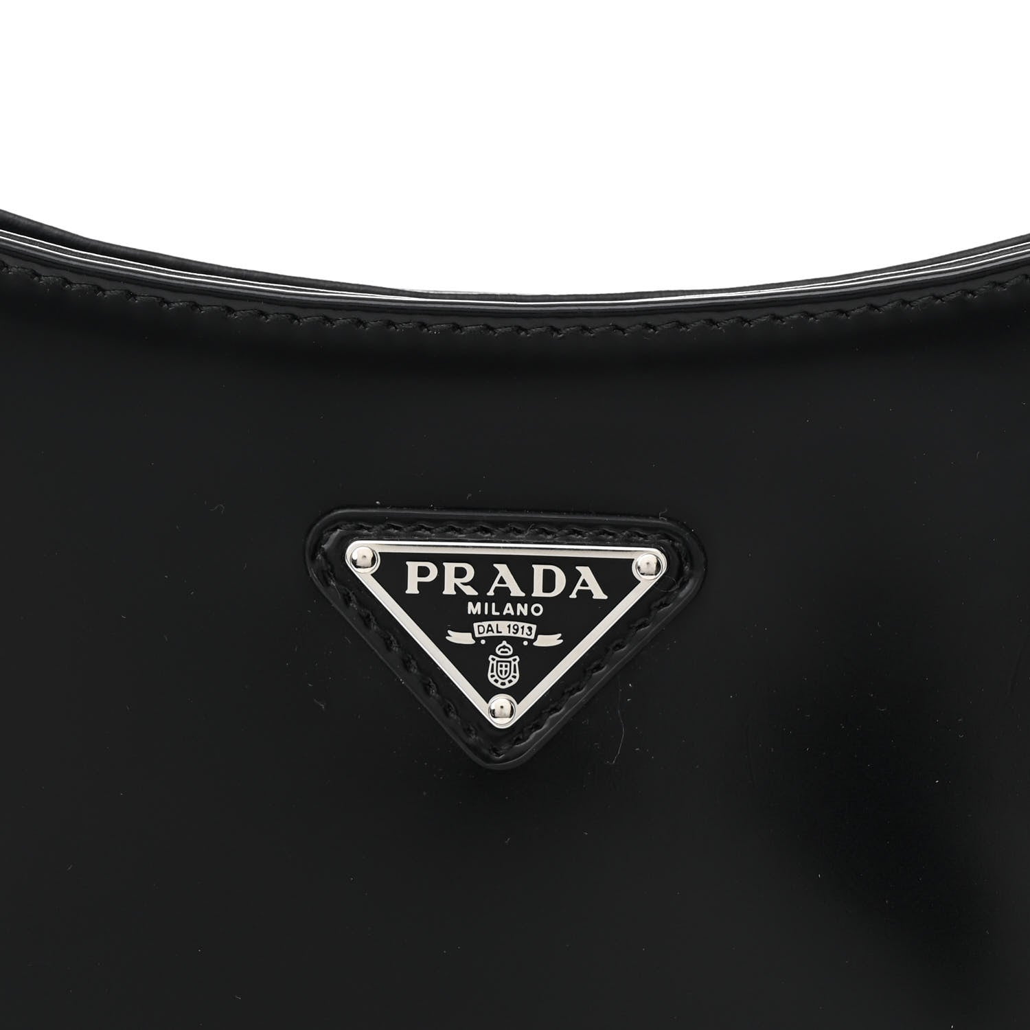 Prada Spazzolato Cleo Shoulder Bag Black 8 of 10