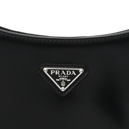 Prada Spazzolato Cleo Shoulder Bag Black 8 of 10