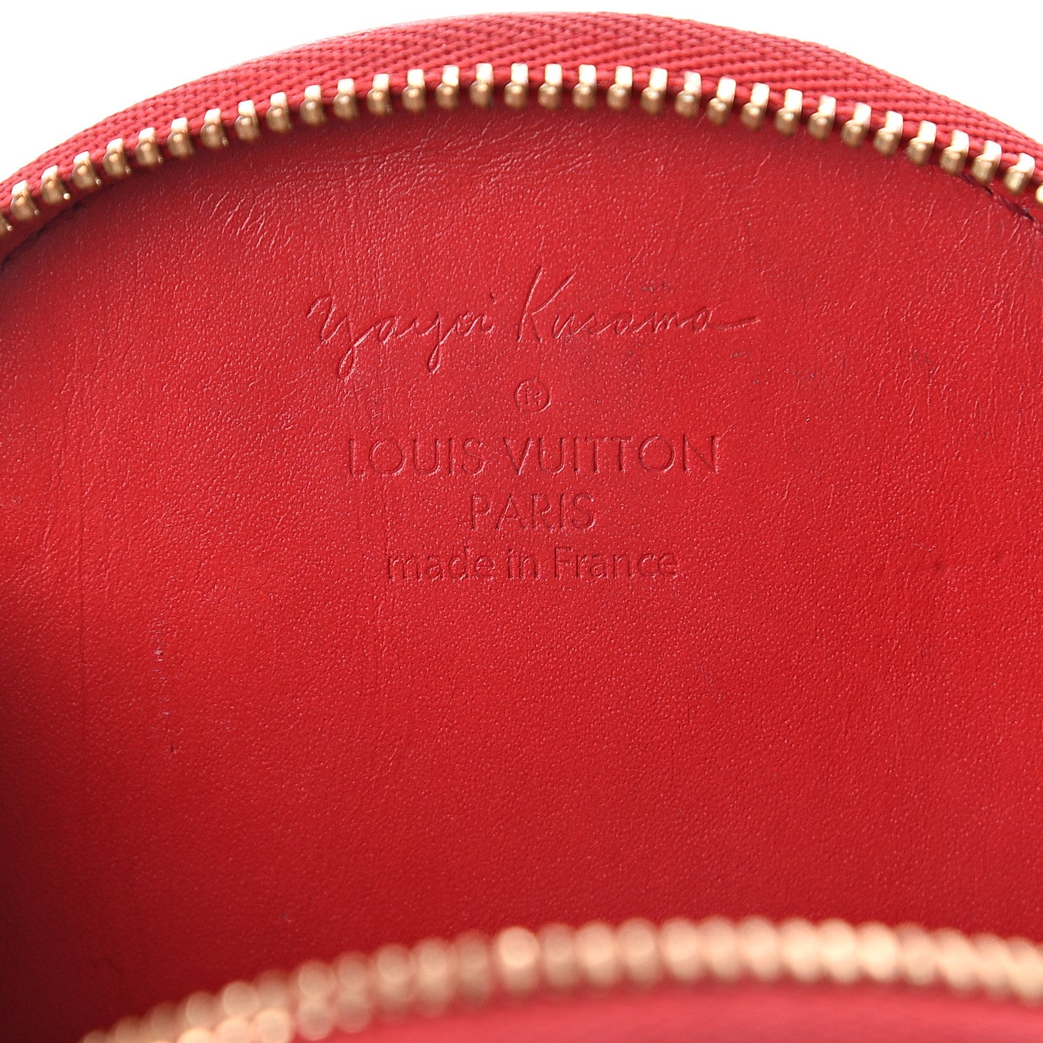 Louis Vuitton Vernis Kusama Infinity Dots Chapeau Coin Purse Red 5 of 5