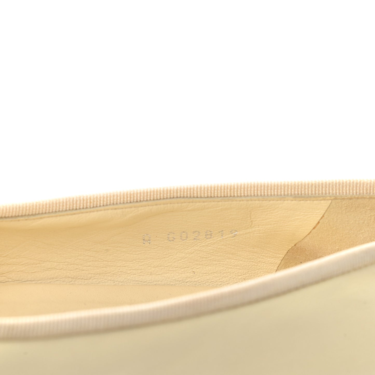 Lambskin Cap Toe Ballerina Flats 39 White Yellow