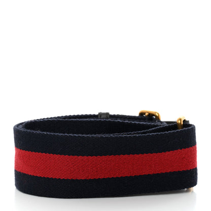 Gucci Canvas Web Shoulder Strap Navy Red 2 of 4