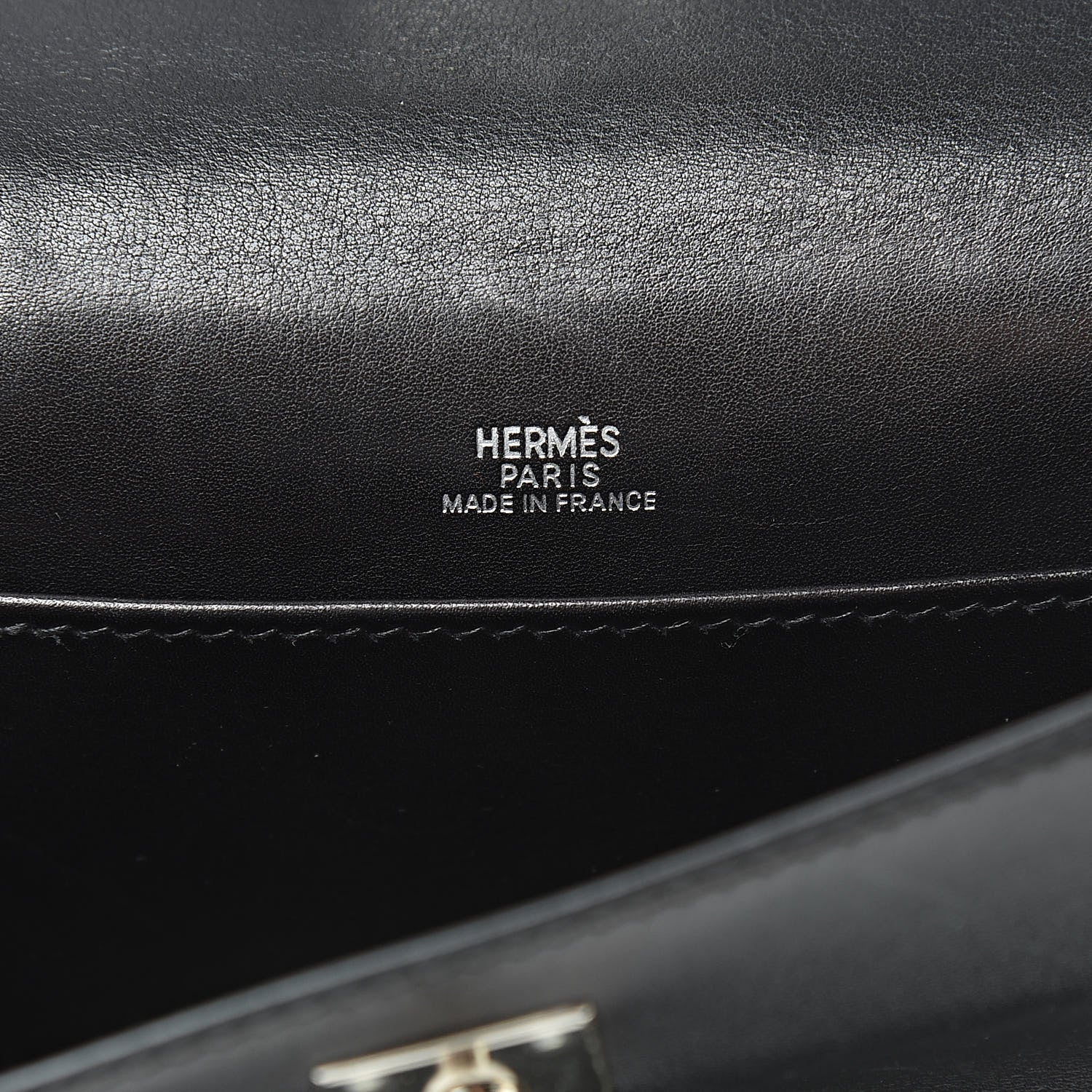 Hermes Swift Kelly Pochette Clutch Black 6 of 14