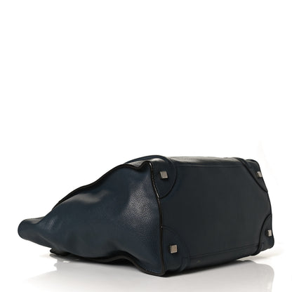 Celine Drummed Calfskin Mini Luggage Blue 4 of 15