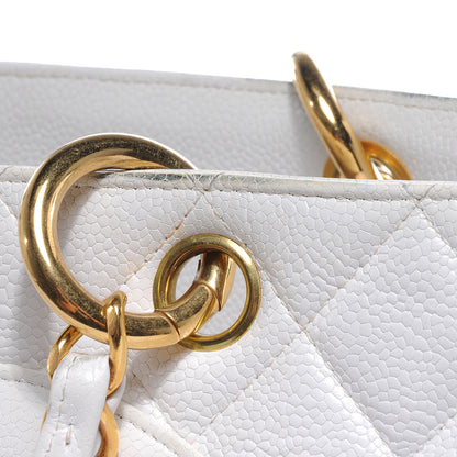 Chanel Caviar Quilted Grand Shopping Tote GST White 11 of 13