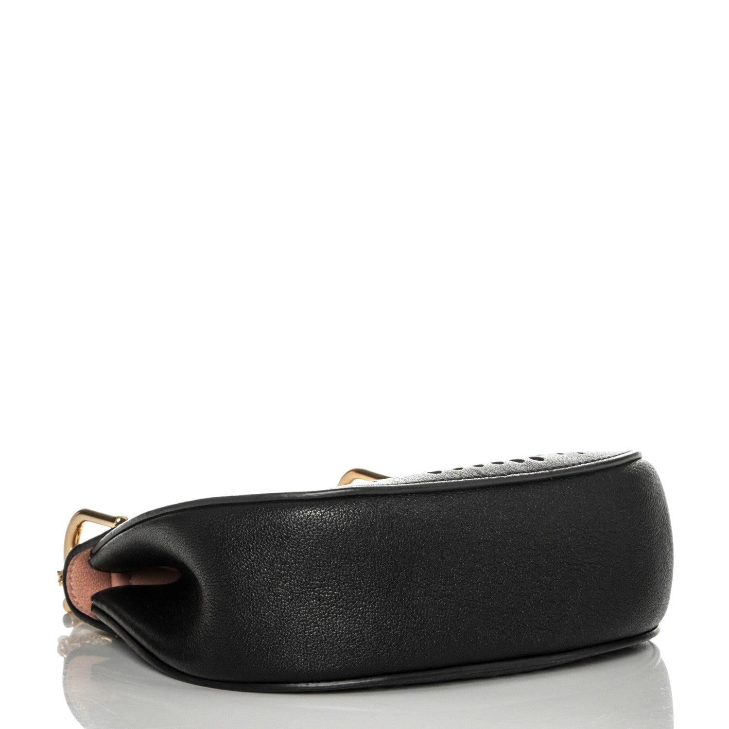 Chloe Calfskin Perforated Mini Drew Shoulder Bag Black 4 of 8