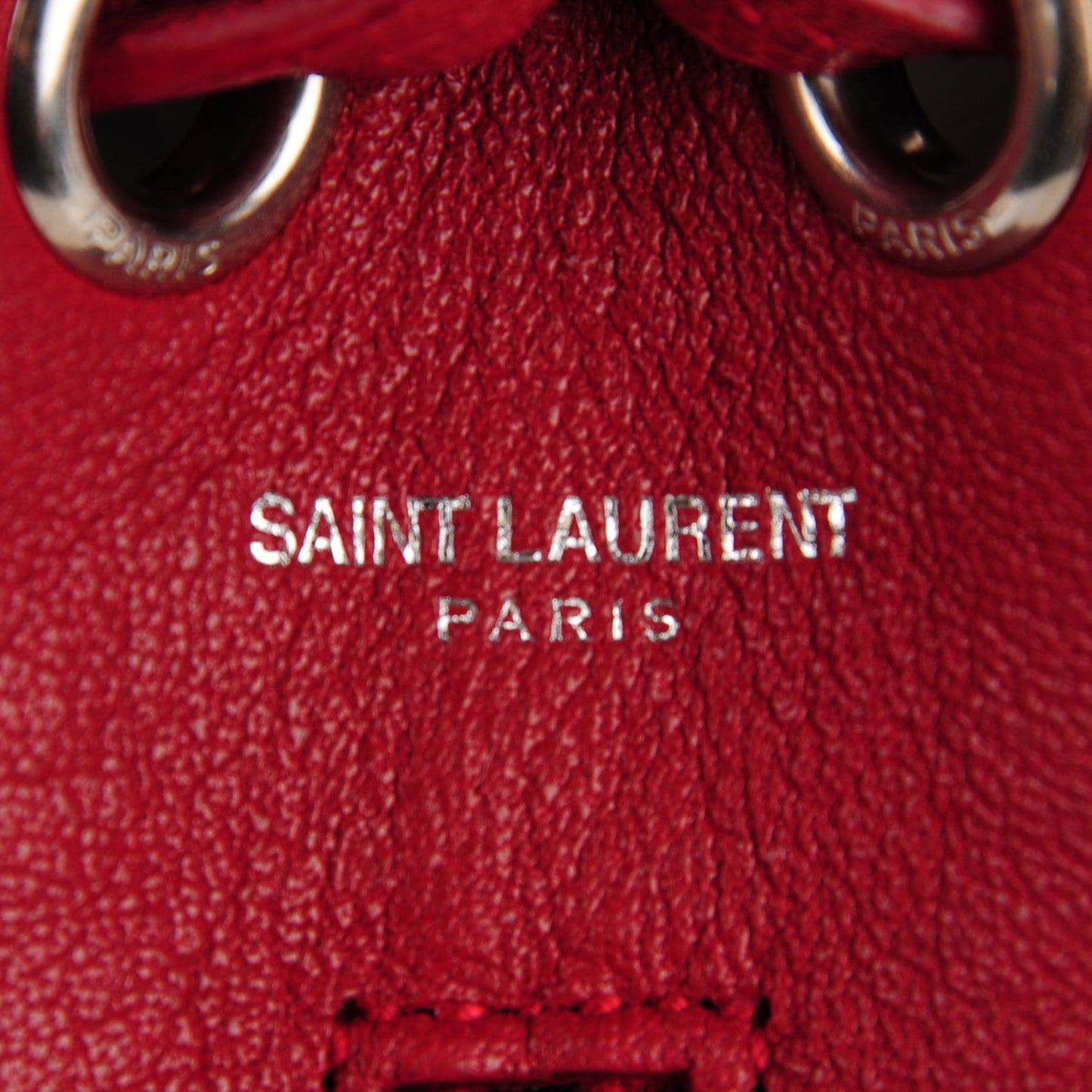 Sheepskin Small Emmanuelle Zip Bucket Bag Red