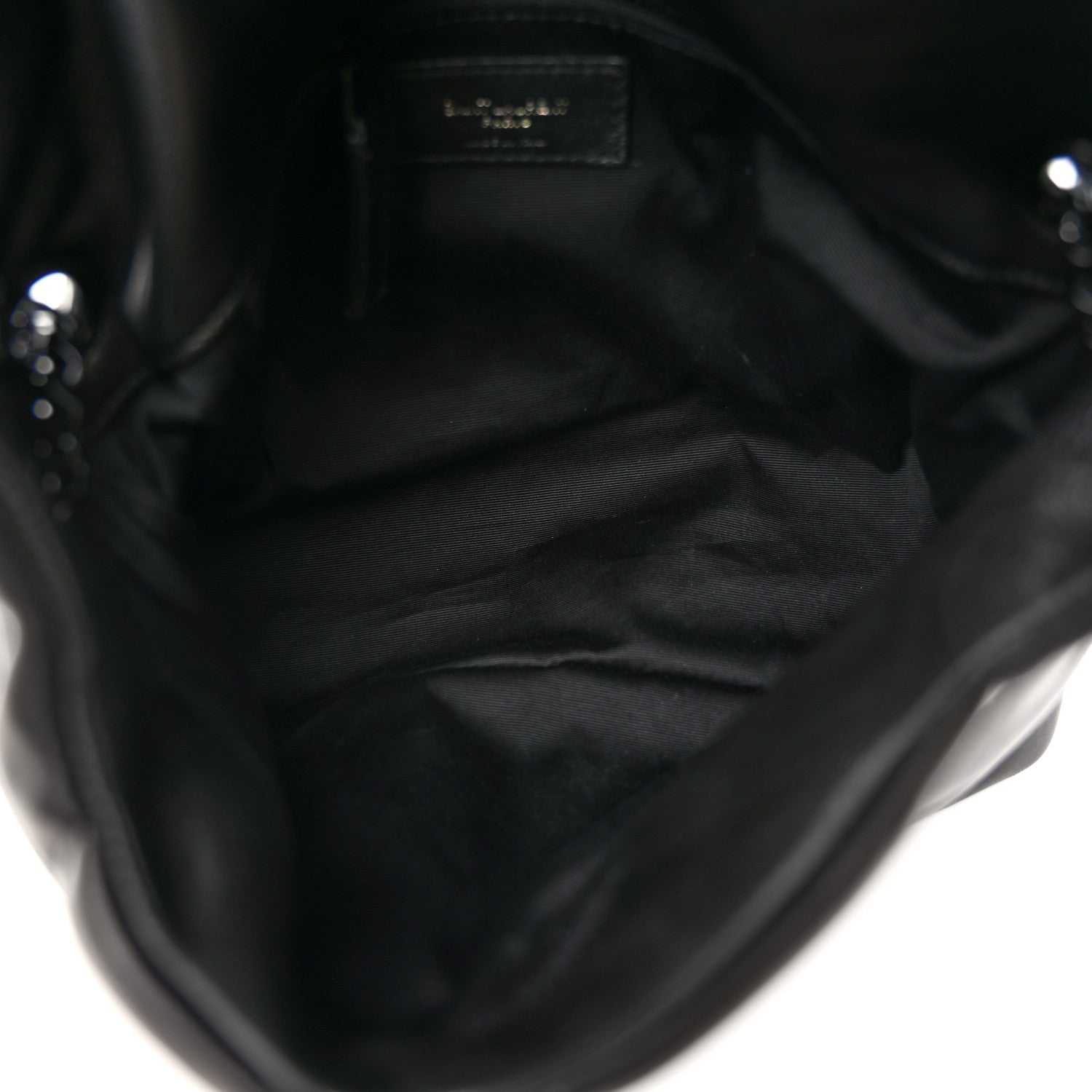 Saint Laurent Lambskin Quilted Monogram Monochrome Small Loulou Puffer Chain Satchel Black 5 of 10