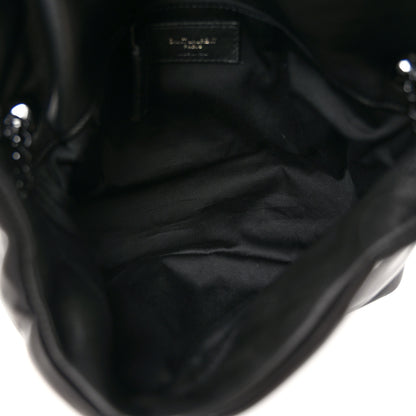 Saint Laurent Lambskin Quilted Monogram Monochrome Small Loulou Puffer Chain Satchel Black 5 of 10