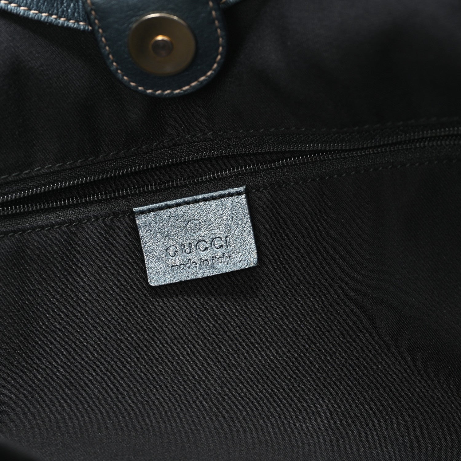 Gucci Monogram Medium Sukey Tote Metallic Blue 6 of 10