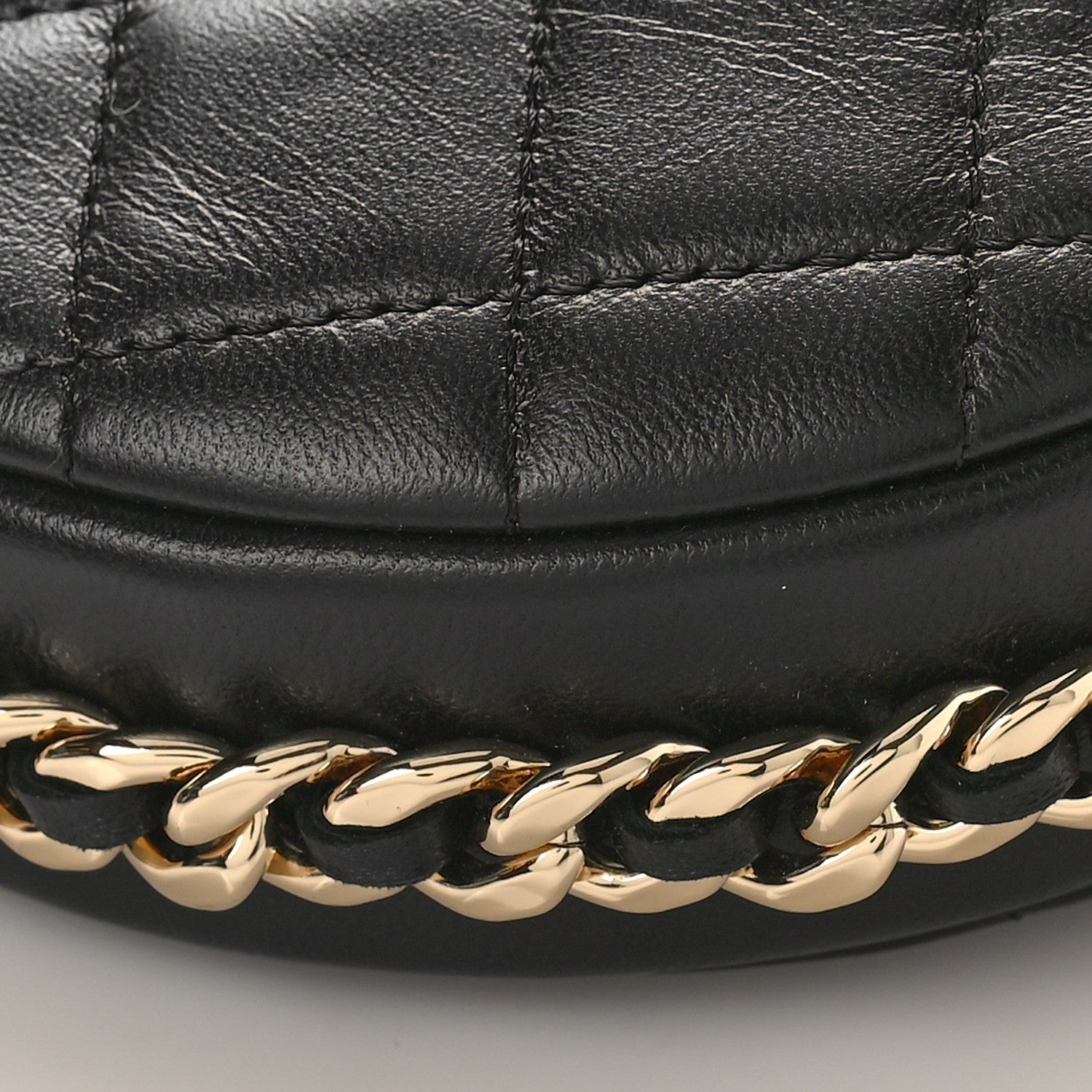 Chanel Quilted Chain Around Pouch Black 9 of 10