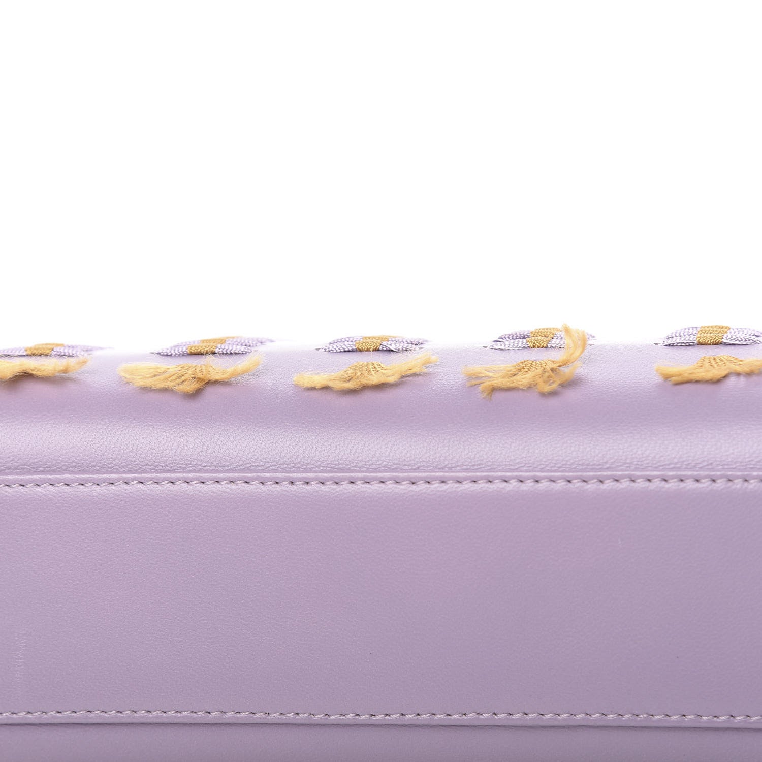 Christian Dior Lambskin Threaded Frame Clutch Violet Clair 10 of 11