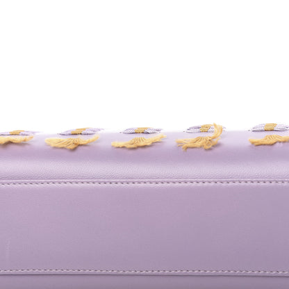 Christian Dior Lambskin Threaded Frame Clutch Violet Clair 10 of 11