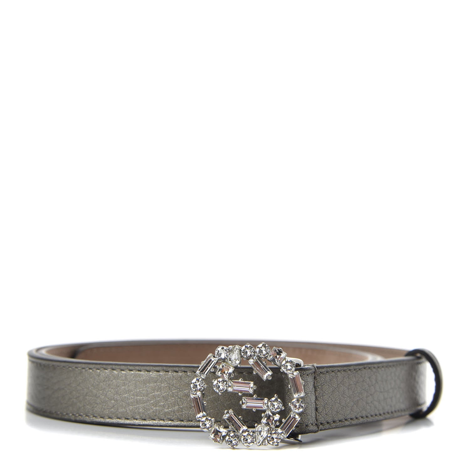 Gucci Calfskin Crystal Interlocking G Belt 95 38 Sasso 1 of 4
